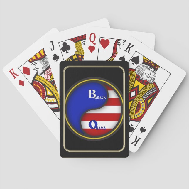 Baralho Bicicleta Preta de Obama YinYang - Reprodução (Verso)