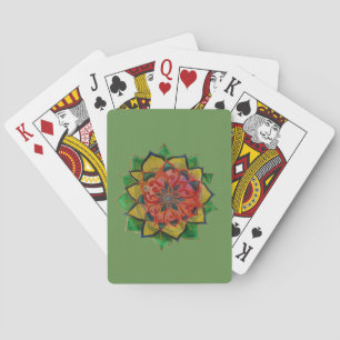 Baralho Bicycle® Poker Tocando Cartões Verde Mandala