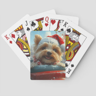 Baralho Biewer Terrier Cão Montanha-russa Natal