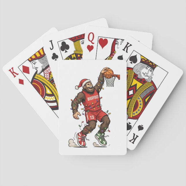 Baralho Bigfoot Sasquatch Basquete Natal 2026 Feriado (Verso)