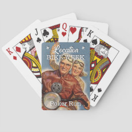 Baralho Bike Week Poker Executar Vintage Olhar Casal