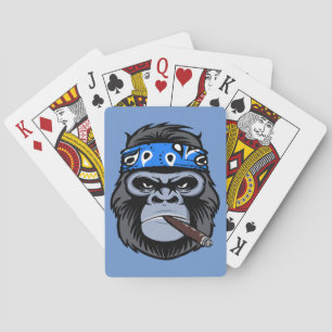 Baralho Biker gorilla fumando arte de charuto fumante