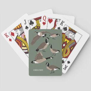 Baralho Bird Lovers Canada Geese Ilustração Personalizad