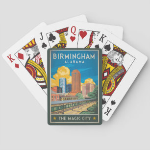 Baralho Birmingham Alabama Viagens Arte Vintage