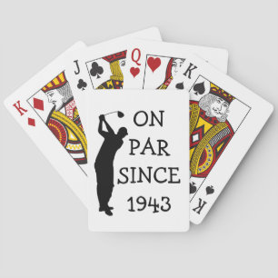 Baralho Birthday Golfer Engraçado 80 feliz Pai Par