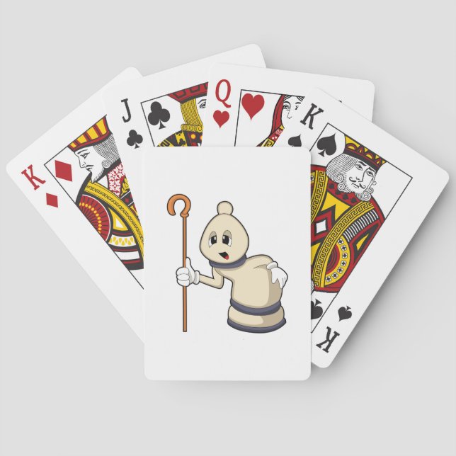 Baralho Bispo de xadrez em xadrez (Verso)