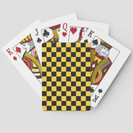 Baralho Black and gold checkerboard pattern