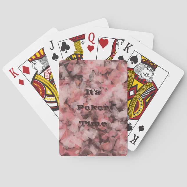 Baralho Black Gray Pink White Modern Geometric Abstract (Verso)