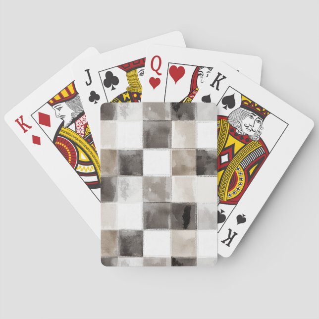 Baralho Black White Brown Squares (Verso)
