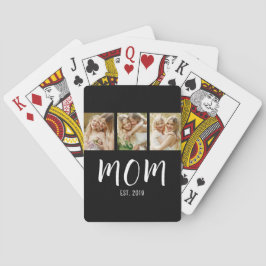 Baralho Black White Mom Established Script 3 Photo Elegant