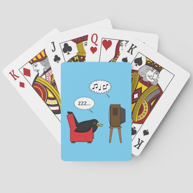 Baralho Blackbird dormindo em frente à banda desenhada da  (Verso)