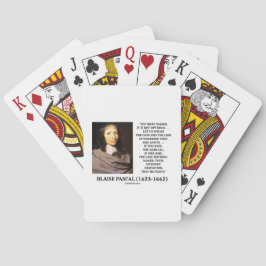 Baralho Blaise Pascal ganha perda abusando de Deus existe 