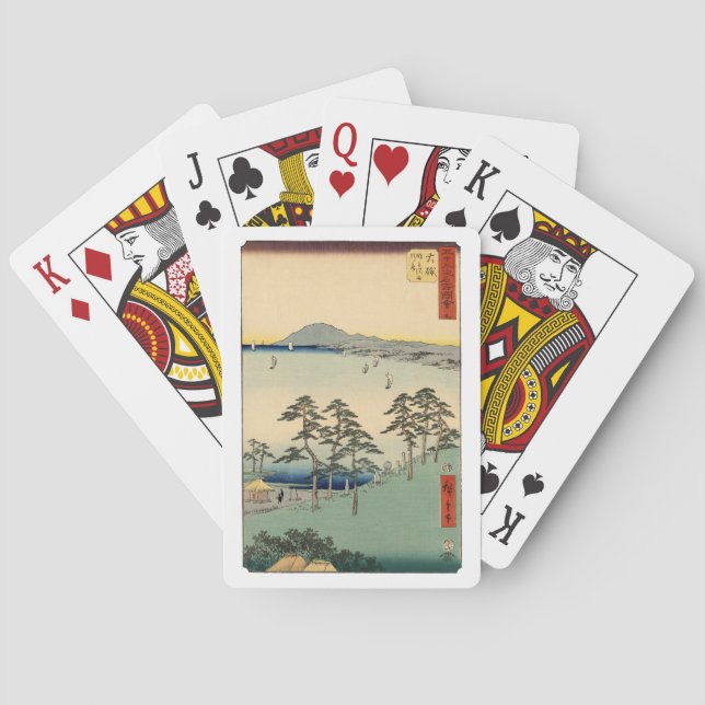 Baralho Bloco de madeira flutuante japonês Ukiyo-e (Verso)