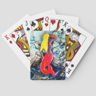 Baralho blonde mermaid in red