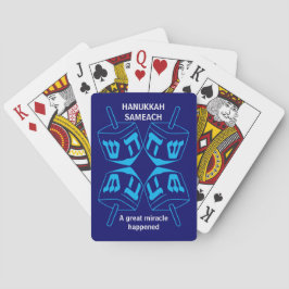 Baralho Blue Dreidel Hanukkah personalizado