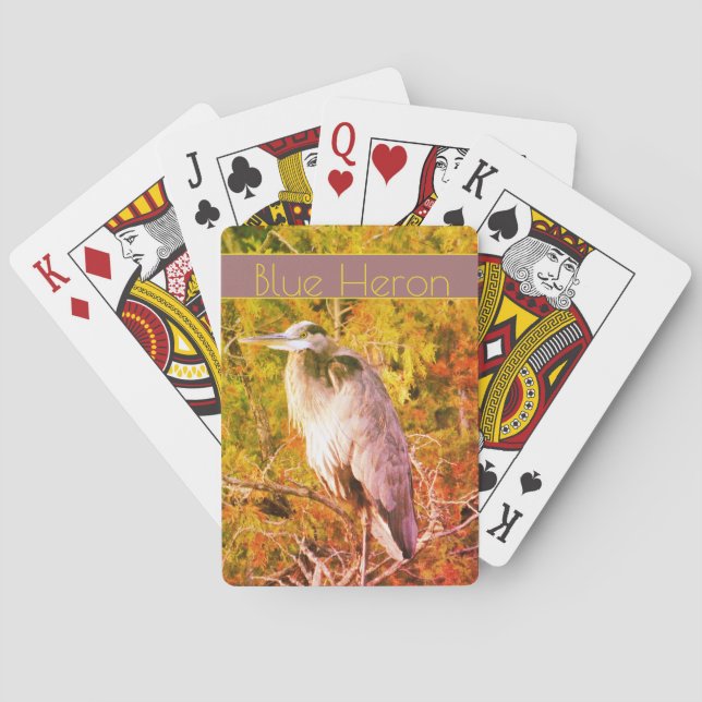Baralho Blue Heron Nature Themed (Verso)