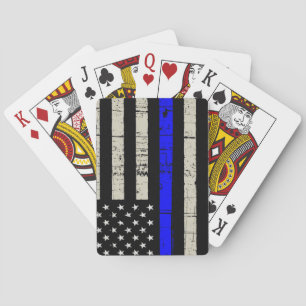 Baralho Blue Line Flag Support American EUA
