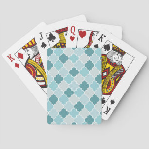 Baralho Blue Marroquino Trellis, Laticework, Quatrefoil