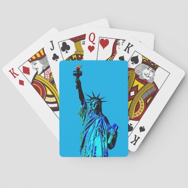 Baralho Blue Statue of Lady Liberty (Verso)