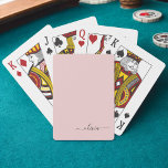Baralho Blush Dusty Pink Modern Script Girly Monograma Nom<br><div class="desc">Cartões de Reprodução de Nome de Monograma Simples,  Cor-de-Rosa,  com Blush Dusty. Isto faz o doce e perfeito aniversário de 16 anos,  casamento,  chá de panela,  aniversário,  chá de fraldas ou festa de solteira presente para alguém que ama luxo de luxo e estilos quíticos.</div>