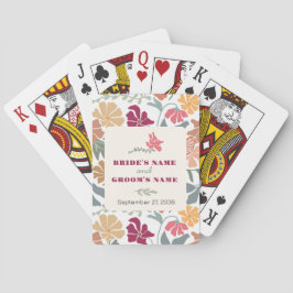 Baralho Boho Chic Floral Favor de Casamento Retro Meados d