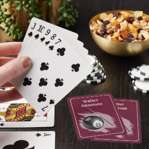 Baralho Bola de esporte de bilhar e taco Personalizar com