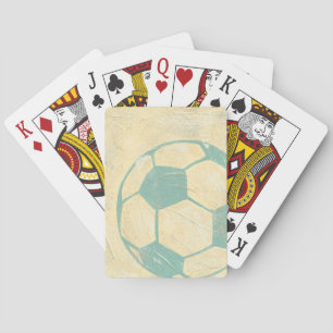 Baralho Bola de futebol de Pastel Blue por Chariklia Zarri