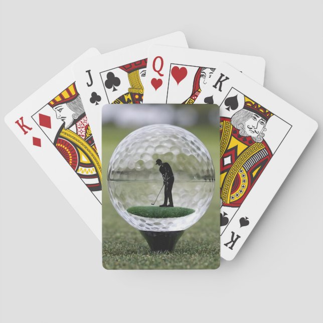 Baralho Bola De Golfe De Vidro Com Dentro De Jogador De Go (Verso)