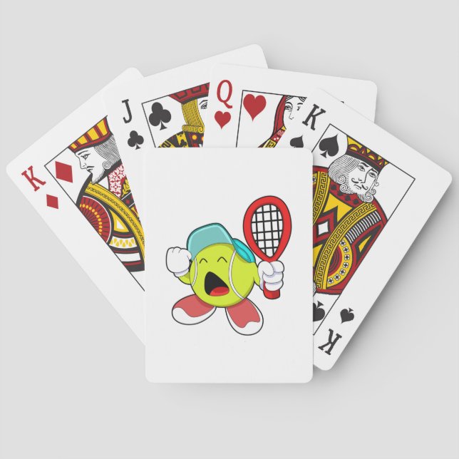 Baralho bola de tênis com suporte de Tênis (Verso)