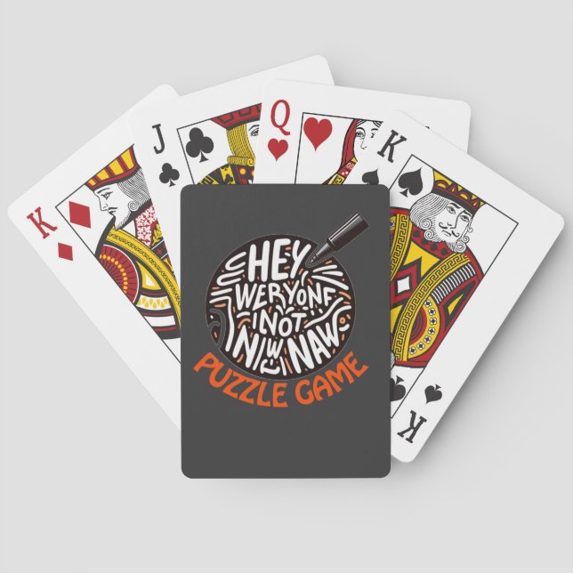 Baralho Bold Puzzle Quote Typography Art (Verso)