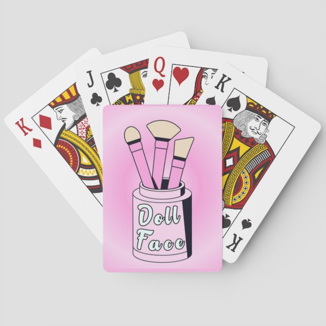 Baralho Boneca Face - Tela de desenho 1940s (Verso)