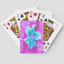 Bonito Aqua Blue Stargazer Lily em Roxo
