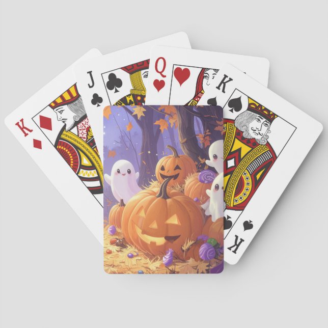 Baralho Boo de Halloween Roxo (Verso)