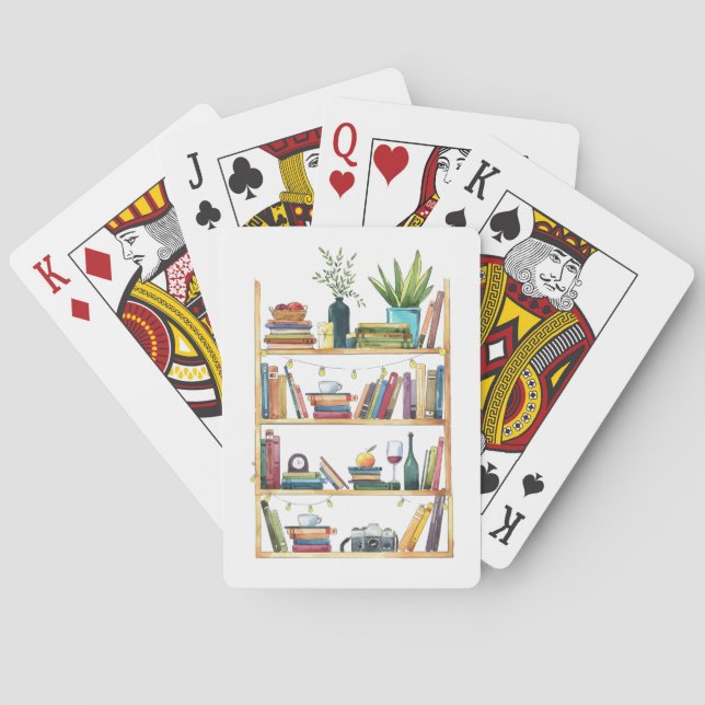 Baralho Bookshelf Book Lover Café Tea (Verso)