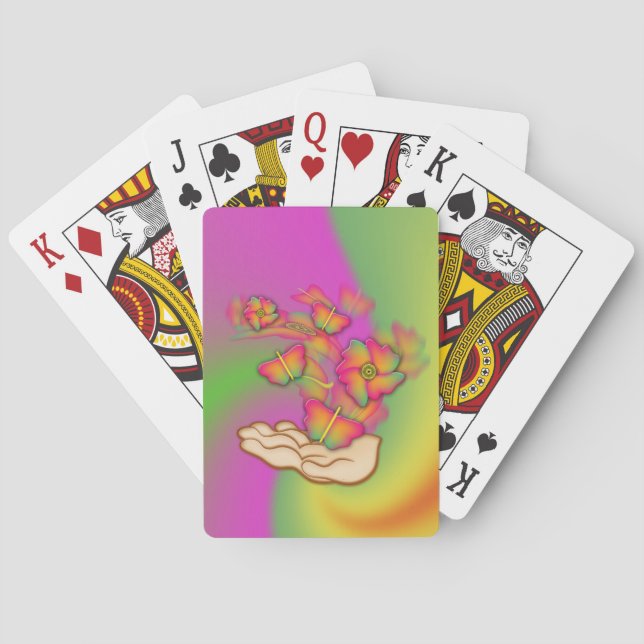 Baralho Borboletas e flores (Verso)