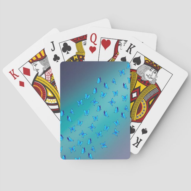 Baralho Borboletas Encantadas Jogando Cartões (Verso)