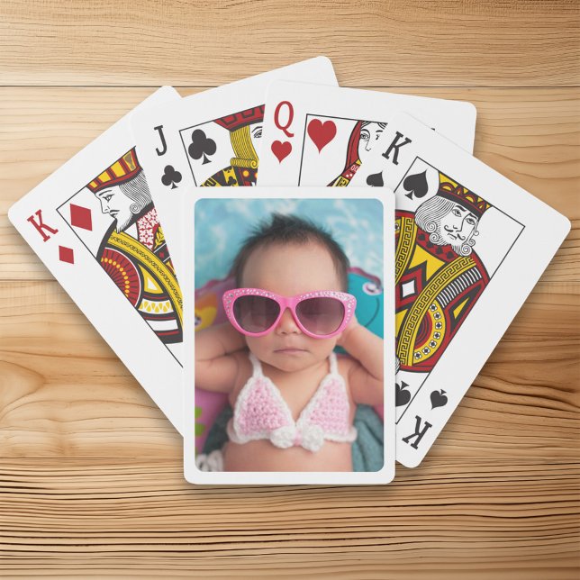 Baralho Borda branca para sua foto (White Border for Your Photo Poker Cards)