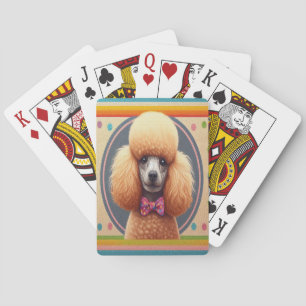 Baralho Borda Colorida de Poodle Corta na moda Realística