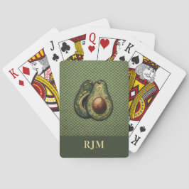 Baralho Bordado do Faux do Avocado Lover