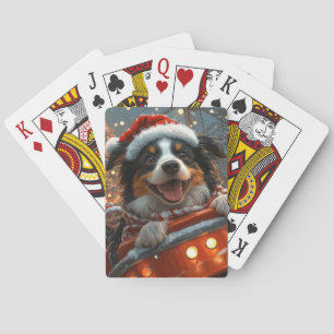 Baralho Border Collie Cachorro Montanha-Russa Natal