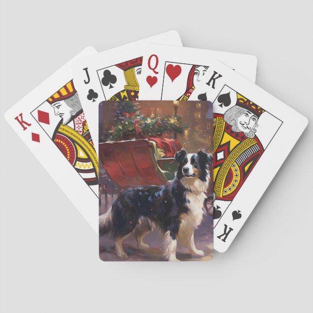 Baralho Border Collie Christmas Fesason (Verso)