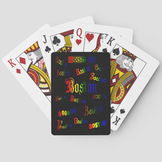 Baralho Boston Rainbow Fonts (Verso)