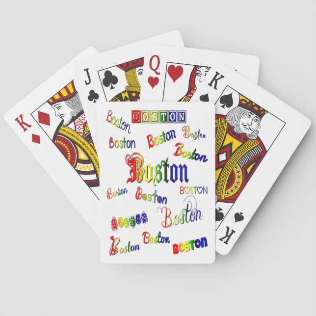Baralho Boston Rainbow Fonts (Verso)