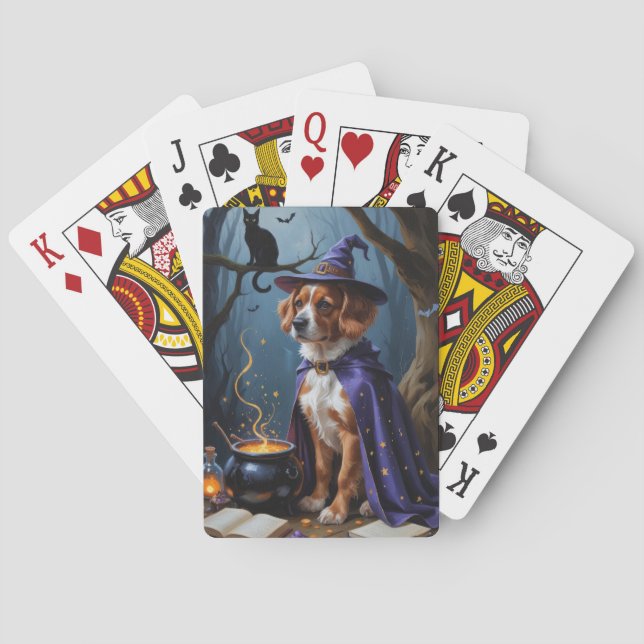 Baralho Bouviers des Flandres Whimsical Halloween Painting (Verso)