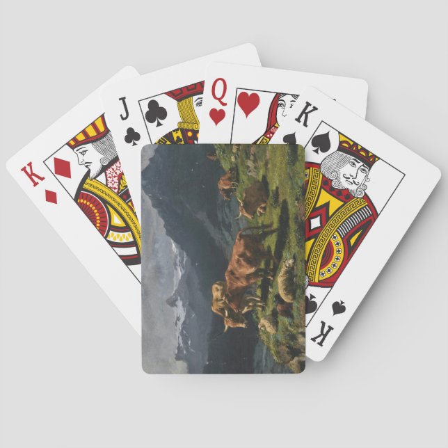 Baralho Bovinos e Ovinos numa Paisagem Alpina (Verso)