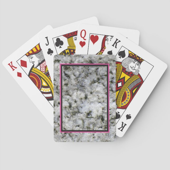 Baralho Branco Granite com Quadro Rosa (Verso)