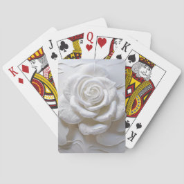 Baralho Branco sobre Branco - Rosa Esculpida
