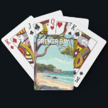 Baralho Bremer Bay Austrália - Viagem Art Vintage<br><div class="desc">Design de viagem do vetor retrorreflector de Baía Bremer. Está situado na costa sul do Estado,  entre Albany e Esperance,  na foz do rio Bremer.</div>