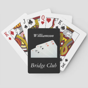 Baralho Bridge Canasta espada nome personalizado Elegante