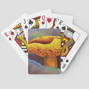 Baralho Bright yellow e orange toadstool cogumelo